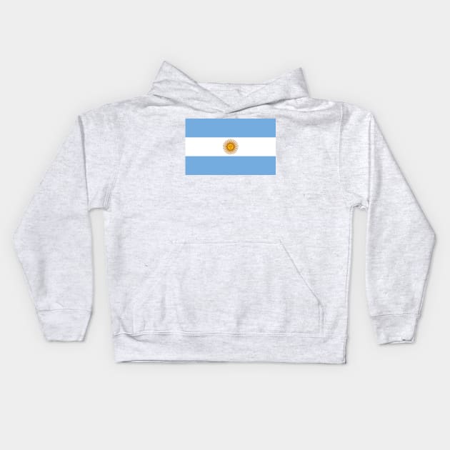 Flag of Argentina Kids Hoodie by brigadeiro